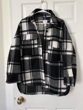 black white and gray coat